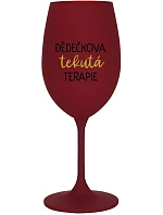 DĚDEČKOVA TEKUTÁ TERAPIE - bordo sklenice na víno 350 ml DĚDEČKOVA TEKUTÁ TERAPIE - bordo sklenice na víno 350 ml