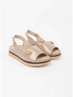 Exkluzívní zlaté dámské sandály platforma Exkluzívní zlaté dámské sandály platforma