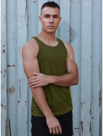 Pánské zelené tričko bez rukávů FashionStreet RX5621 Pánské zelené tričko bez rukávů FashionStreet RX5621