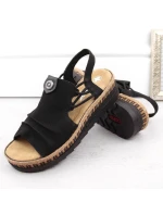 Pohodlné sandály W model 22018139 black - Rieker Pohodlné sandály W model 22018139 black - Rieker