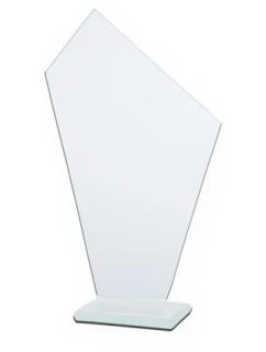 Skleněná trofej s matným podstavcem