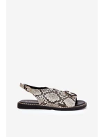 Ploché sandály s ozdobou vzor model 21685693 - Boto Ploché sandály s ozdobou vzor model 21685693 - Boto