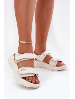 Dámské Sportovní Sandály Na Platformě Big Star model 21693771 Béžové - Big Star Shoes Dámské Sportovní Sandály Na Platformě Big Star model 21693771 Béžové - Big Star Shoes