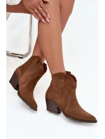 Nazouvací dámské kovbojky z přírodního semiše camel model 21713728 - Boto Nazouvací dámské kovbojky z přírodního semiše camel model 21713728 - Boto