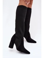 Dámské kozačky na podpatku Černé model 21788181 - Boto Dámské kozačky na podpatku Černé model 21788181 - Boto