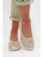 Bežové baleríny model 22027759 - EVENTO