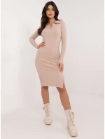 Šaty RV SK model 20619127 béžové - FPrice Šaty RV SK model 20619127 béžové - FPrice