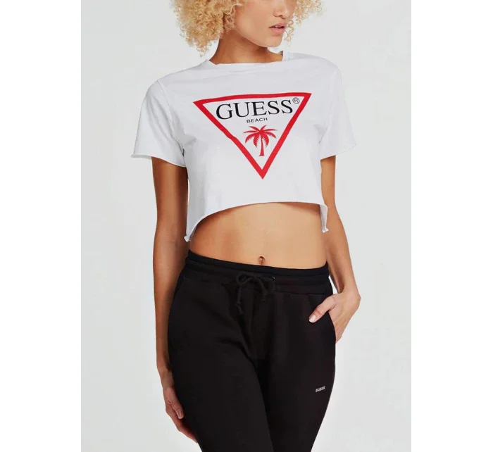 Dámské crop tričko E02I01JA911 - A009 - Guess