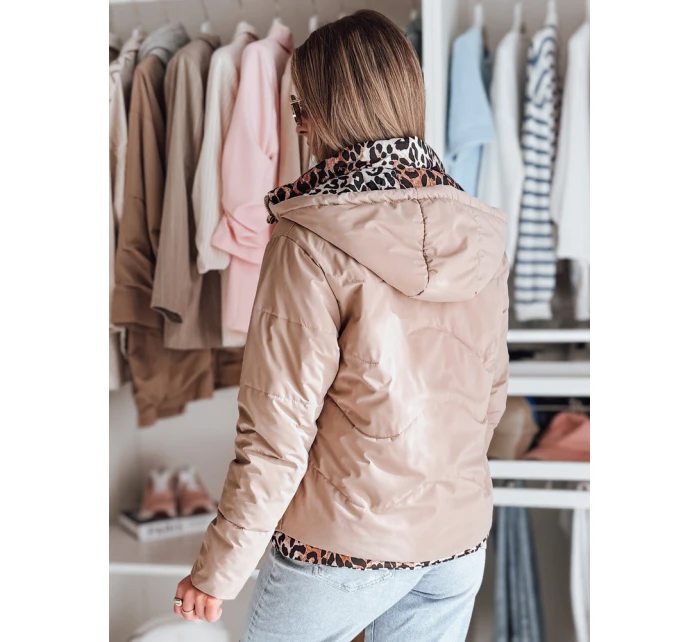 Dámská oboustranná přechodná bunda ZIBERKA béžová FashionStreet TY4870