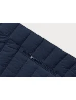 Tmavě modrá dámská prošívaná bunda pro přechodné období (16M9109-215)