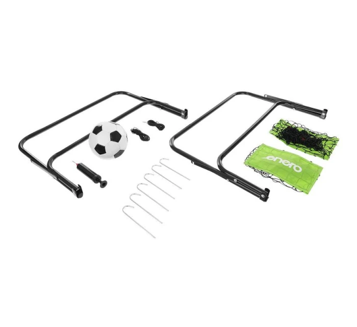 SADA 2 KOVOVÝCH BRANEK SE SÍTÍ A PUMPIČKOU NA MÍČE 60X45X24CM ENERO SADA 2 KOVOVÝCH BRANEK SE SÍTÍ A PUMPIČKOU NA MÍČE 60X45X24CM ENERO