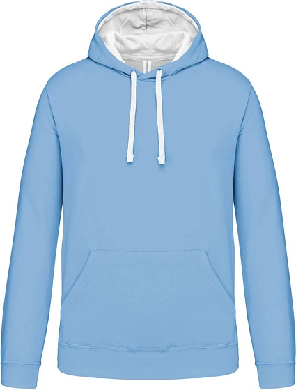 Kariban K 446 Kontrastní mikina s kapucí 20.K446 sky blue/white Kariban K 446 Kontrastní mikina s kapucí 20.K446 sky blue/white