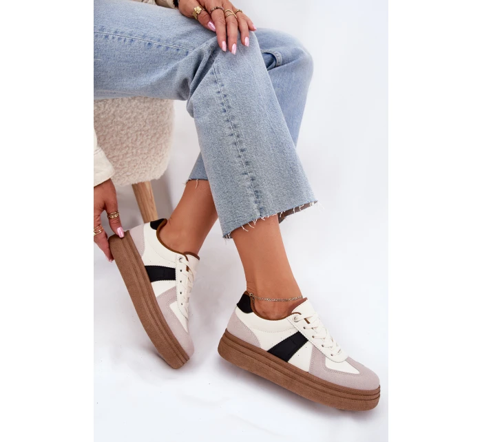 Dámské tenisky na platformě béžové Dovina Dámské tenisky na platformě béžové Dovina