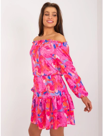 WN SK 8282 šaty.32 tmavě růžová