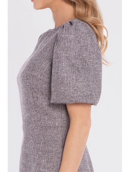 Mini šaty s rukávy grafitové model 22152226 - STYLOVE