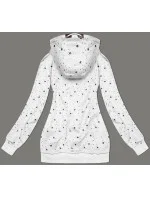 Světle šedá dámská mikina s kapucí a se vzorem model 21308812 - 6&8 Fashion