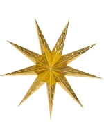 DEKORACE PAPÍROVÁ HVĚZDA Š.45 CM 9 ZLATÉ RÁMEČKY dětské DEKORACE PAPÍROVÁ HVĚZDA Š.45 CM 9 ZLATÉ RÁMEČKY dětské