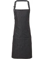 PR 126 Denim zástěra s laclem model 22536469 black denim - Premier