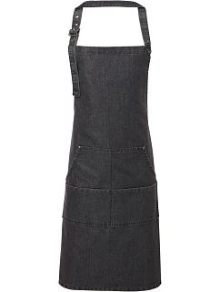 PR 126 Denim zástěra s laclem model 22536469 black denim - Premier