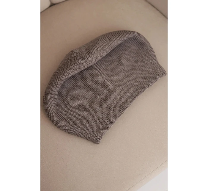 Dámská zimní čepice z vlny s a prodlouženými stranami fialová model 21865200 - K-Fashion