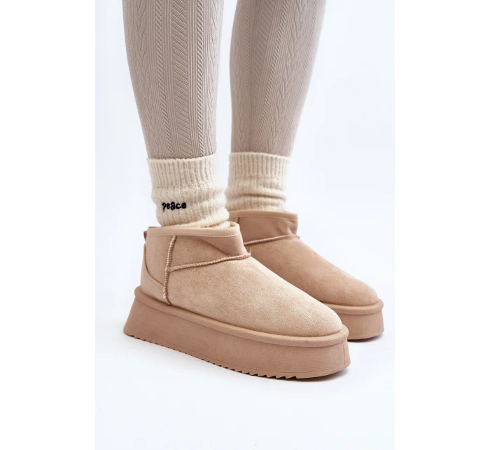 Dámské Sněhule Na Podrážce Beige model 21645981 - Boto Dámské Sněhule Na Podrážce Beige model 21645981 - Boto