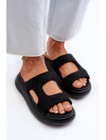 Ozdobené dámské sandály na platformě černé model 21656706 - Boto Ozdobené dámské sandály na platformě černé model 21656706 - Boto