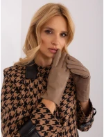 Rękawiczki AT RK model 19367814 ciemny bezowy - FPrice