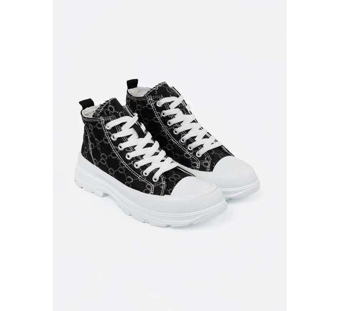 Praktické tenisky černé dámské platforma Praktické tenisky černé dámské platforma