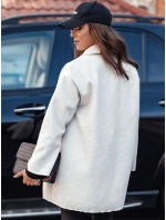 ELEGANTWAY dámský oversize kabát ve tvaru rybí kosti béžový FashionStreet NY0698