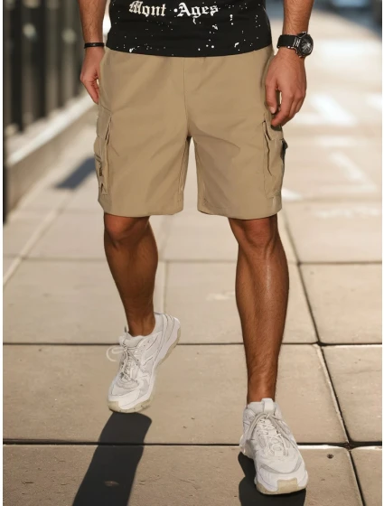 Pánské látkové bojové šortky khaki Dstreet model 21988589 - FashionStreet