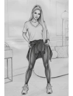 damska z dekoltem V i krótkim  beżowa model 22025612 - numoco basic