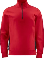 ProJob 2128 Sweatshirt 1/2 Zip Těžká pracovní mikina Doubleface s 1/4 zipem 64.2128 red