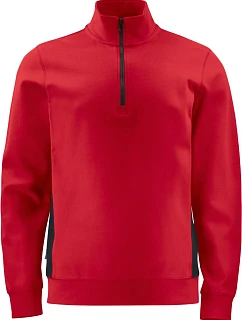 ProJob 2128 Sweatshirt 1/2 Zip Těžká pracovní mikina Doubleface s 1/4 zipem 64.2128 red