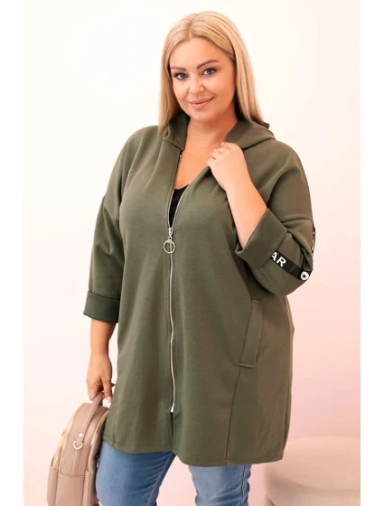 Dámská mikina s ozdobnými rukávy černá masełkowa