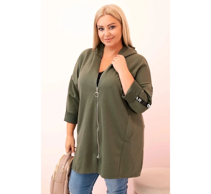 Dámská mikina s ozdobnými rukávy černá masełkowa