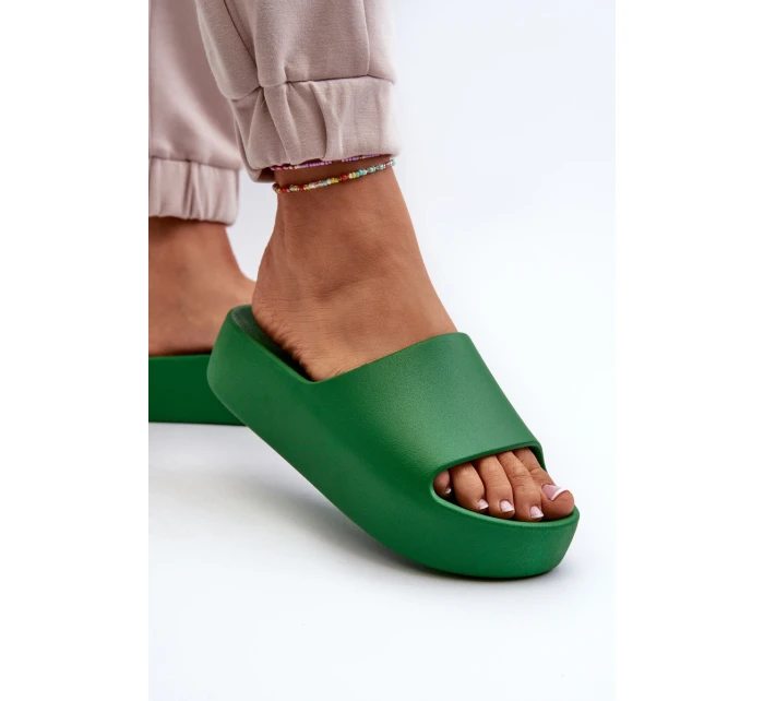 Dámské žabky na tlusté podrážce béžové Oreithano