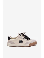 Dámské tenisky s dvojitým šněrováním Big Star model 22042687 Béžové - Big Star Shoes