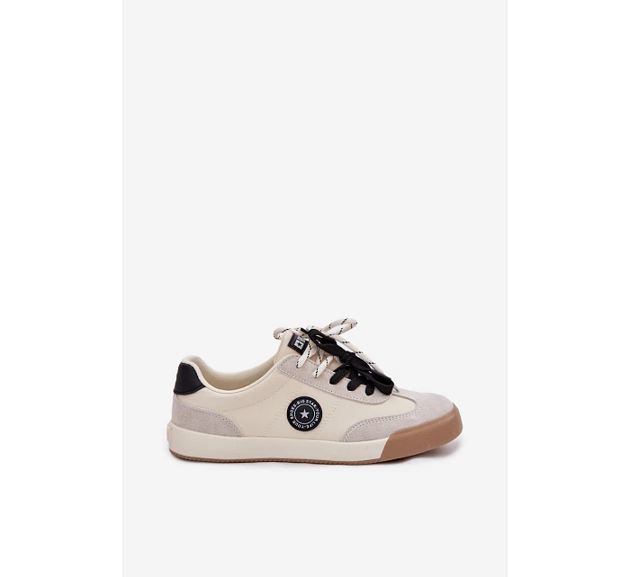 Dámské tenisky s dvojitým šněrováním Big Star model 22042687 Béžové - Big Star Shoes