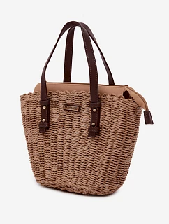 taška z pleteniny hnědá model 22111724 - Flora&Co
