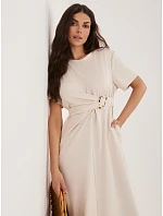 Sukienka MI SK model 22109767 jasny beżowy - FPrice