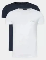 Pánské tričko 2Pack 111670 4R715 bílé/tm. modré - Emporio Armani