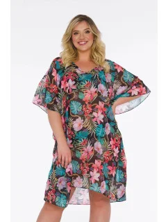 Dámské pareo 15 D83T- 43  černé skvěty - Self