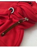 Čevená dámská mikina s kapucí a se stojáčkem LHD (AMG-171) Čevená dámská mikina s kapucí a se stojáčkem LHD (AMG-171)