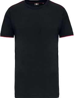 WK WK 3020 Pánské pracovní tričko "Day-to-Day" 20.3020 black/red