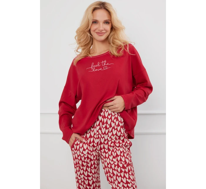 Italská móda Evora long r. long sp. barva:c.red/print Italská móda Evora long r. long sp. barva:c.red/print