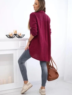 Bavlněná mušelínová košile model 21820381 - K-Fashion