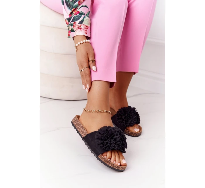 Nazouváky Na Korkové Podrážce Černé Flowerbomb Nazouváky Na Korkové Podrážce Černé Flowerbomb