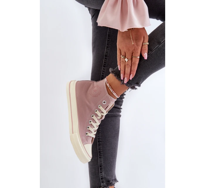 Dámské vysoké tenisky Big Star NN274277 růžové Dámské vysoké tenisky Big Star NN274277 růžové