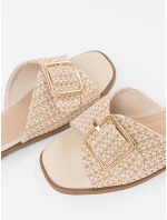 Jedinečné  nazouváky dámské hnědé na plochém podpatku