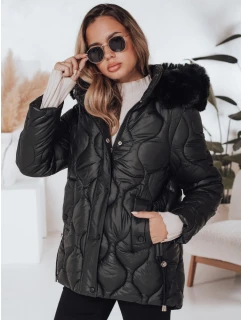 Dámská zimní bunda LUMORE prošívaná s kapucí černá FashionStreet TY5016